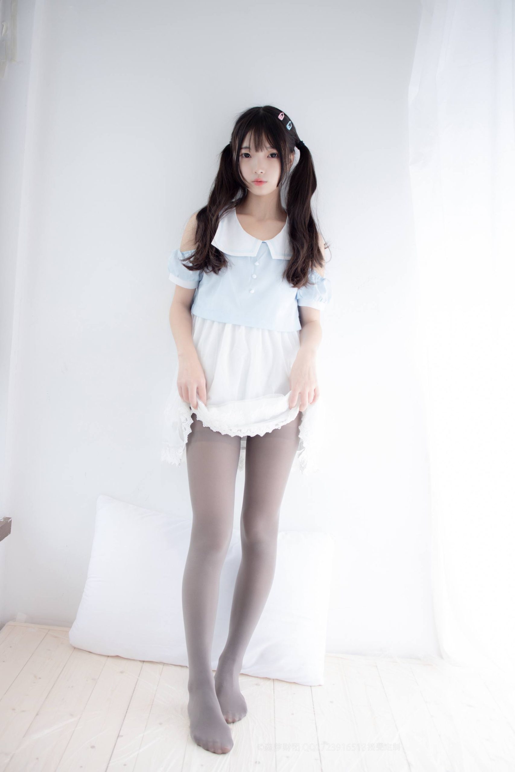 图片[4]-超级甜美的灰丝小姑娘【86P】20005-巴卡街拍