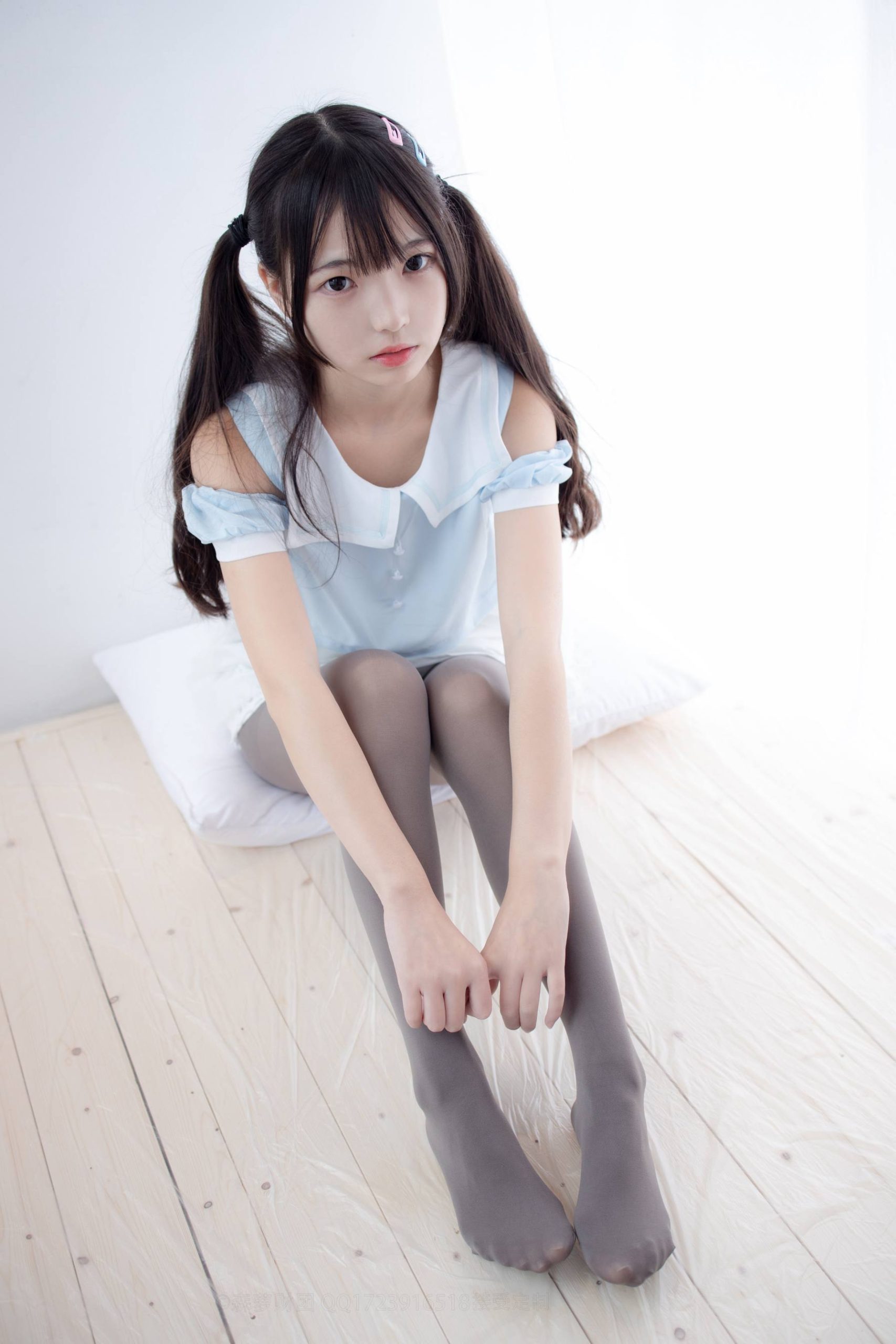 图片[3]-超级甜美的灰丝小姑娘【86P】20005-巴卡街拍
