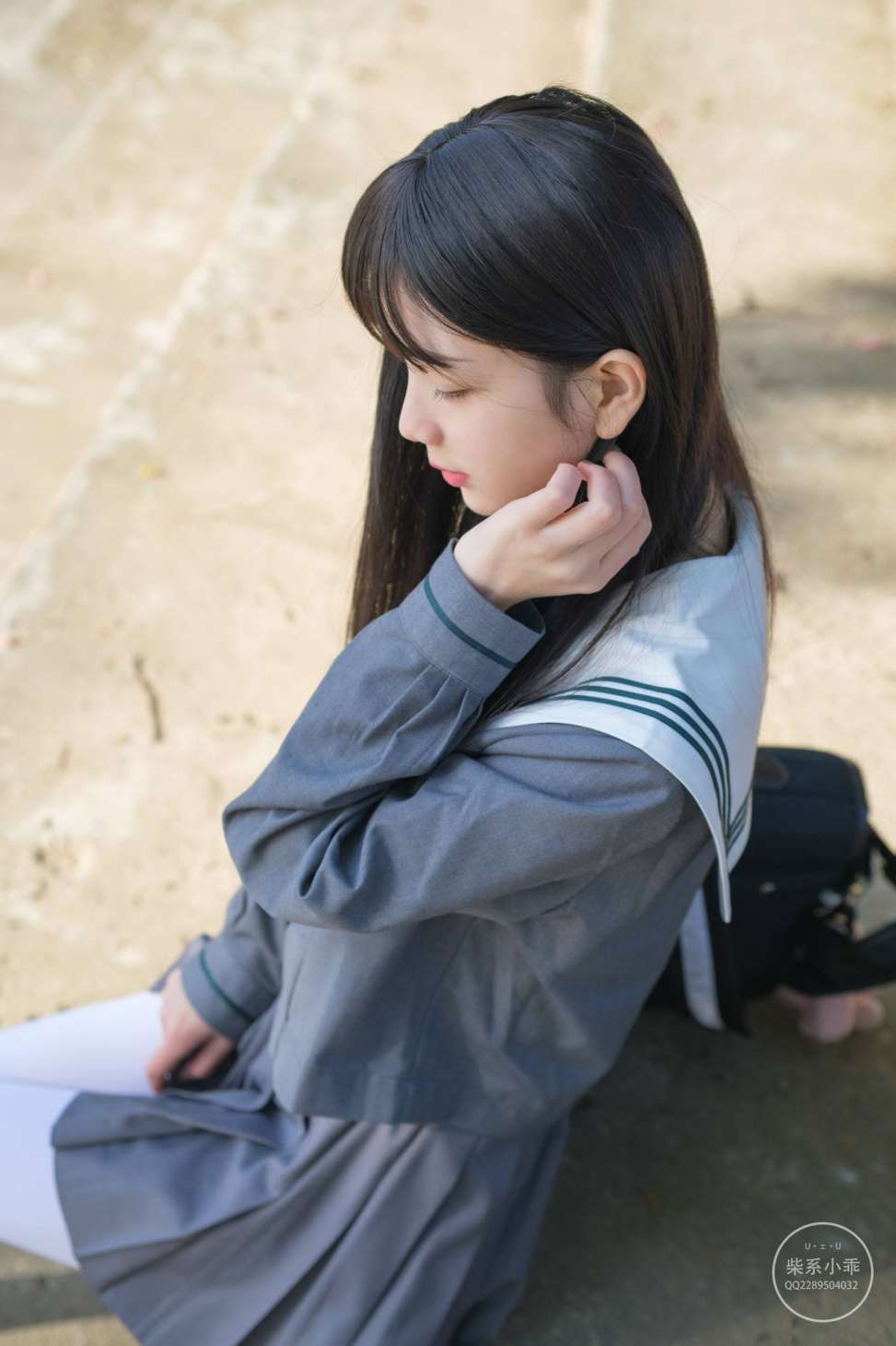 图片[3]-白丝清纯少女真的太可爱了【60P】20001-巴卡街拍