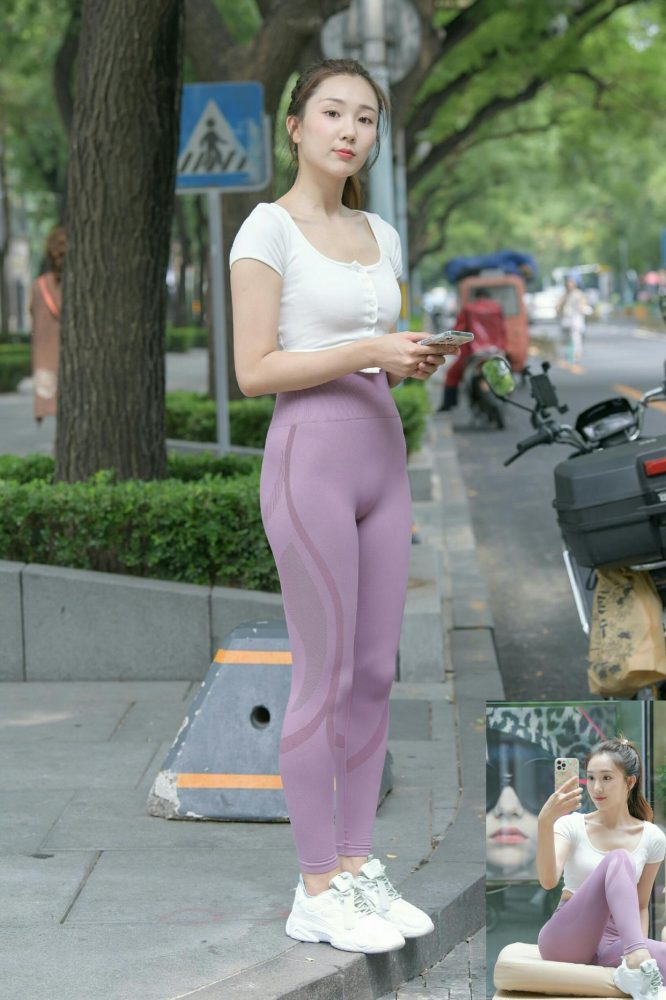 图片[5]-香芋色瑜伽裤高马尾漂亮女孩J2206 545P1V-19.1GB-巴卡街拍