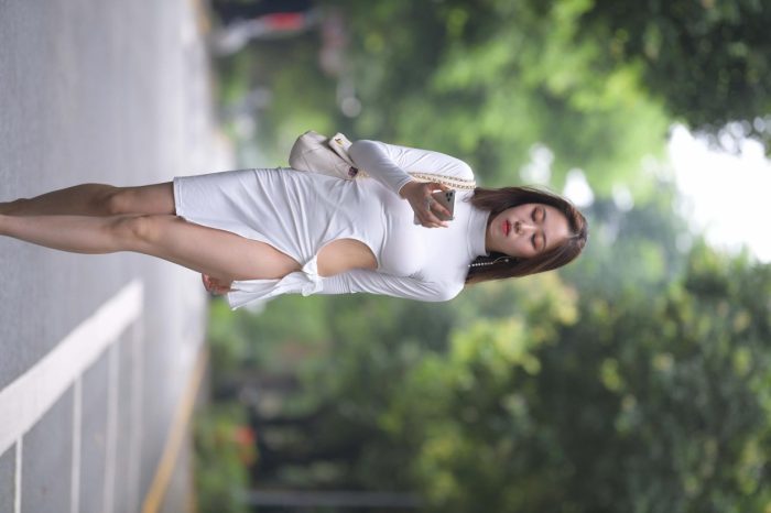 非常精致的侧边裙姑娘，忒好看了！【299P】00017-巴卡街拍