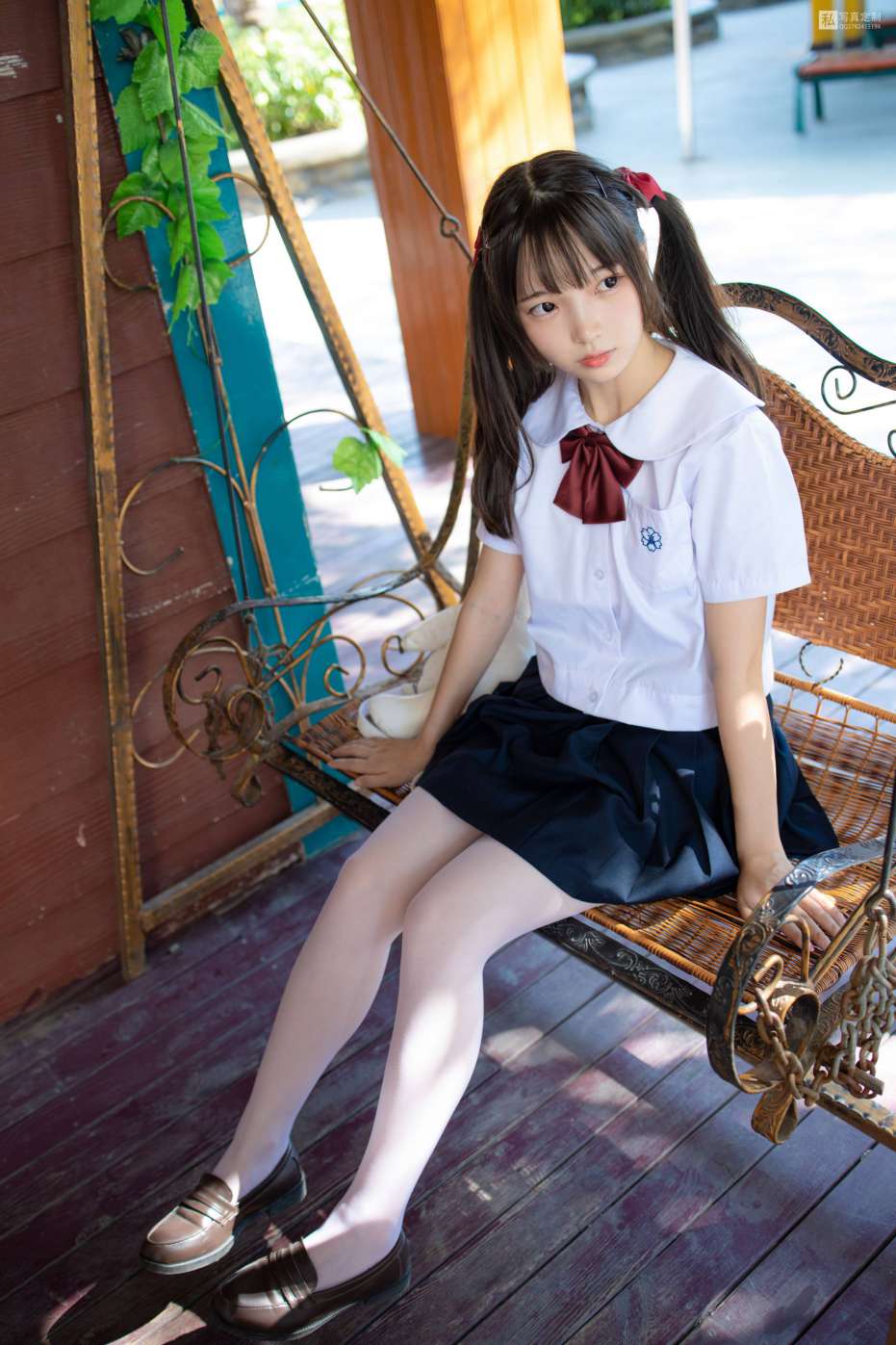 图片[3]-眼神好清澈的双马尾白丝女孩【75P】20019-巴卡街拍